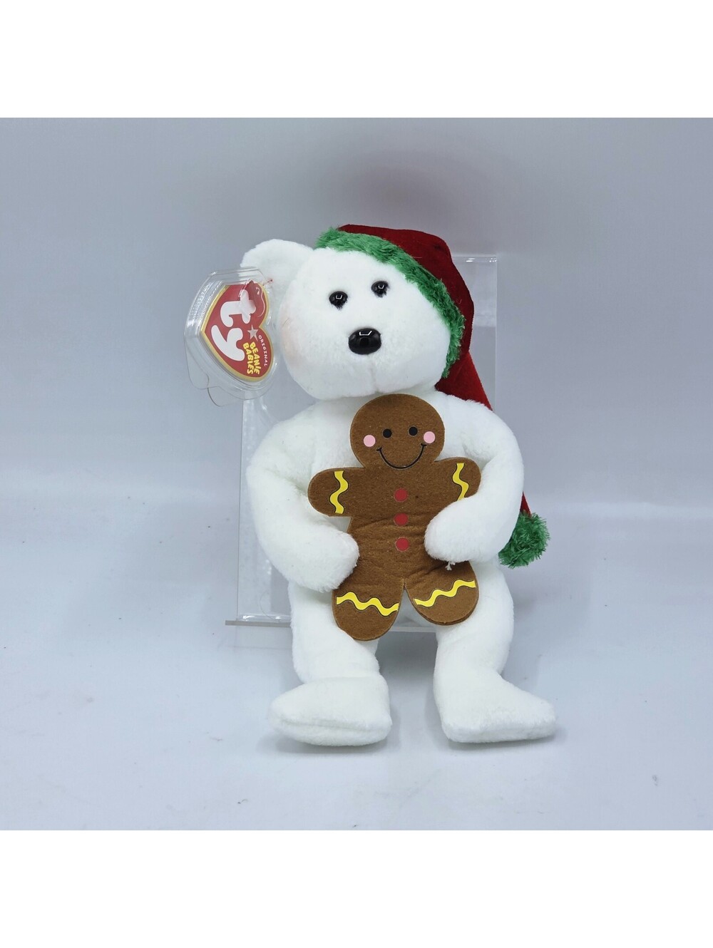 Ty Beanie Baby Goody The Christmas Bear With Gingerbread Man - MINT Retired 2005